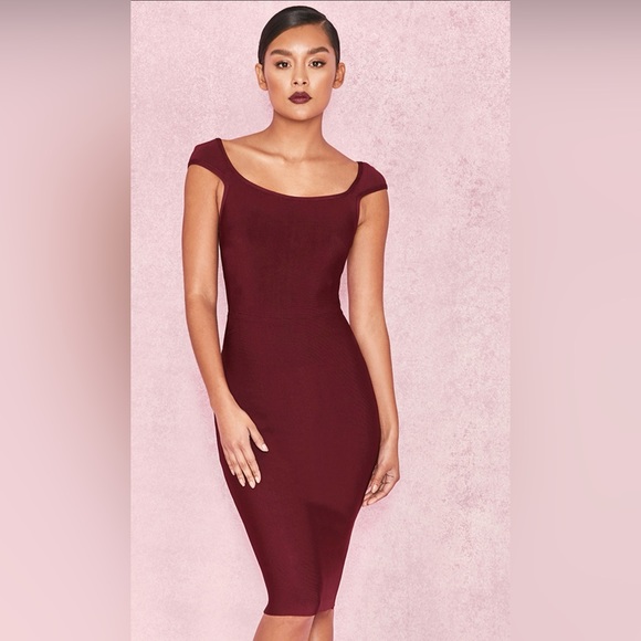 House of CB Dresses & Skirts - House of CB | ‘Anelle’ Wine Bandage Dress | S | Wine
